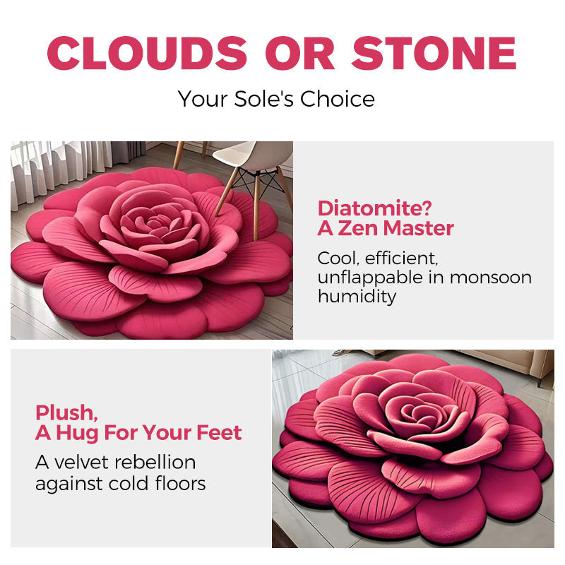 🌺Limited Time Offer🌺Floral Plush & Diatomaceous Earth Floor Mat
