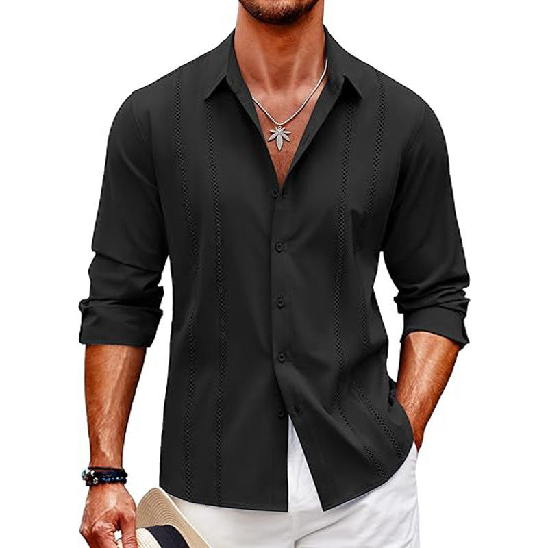 Men's single colour long sleeve top