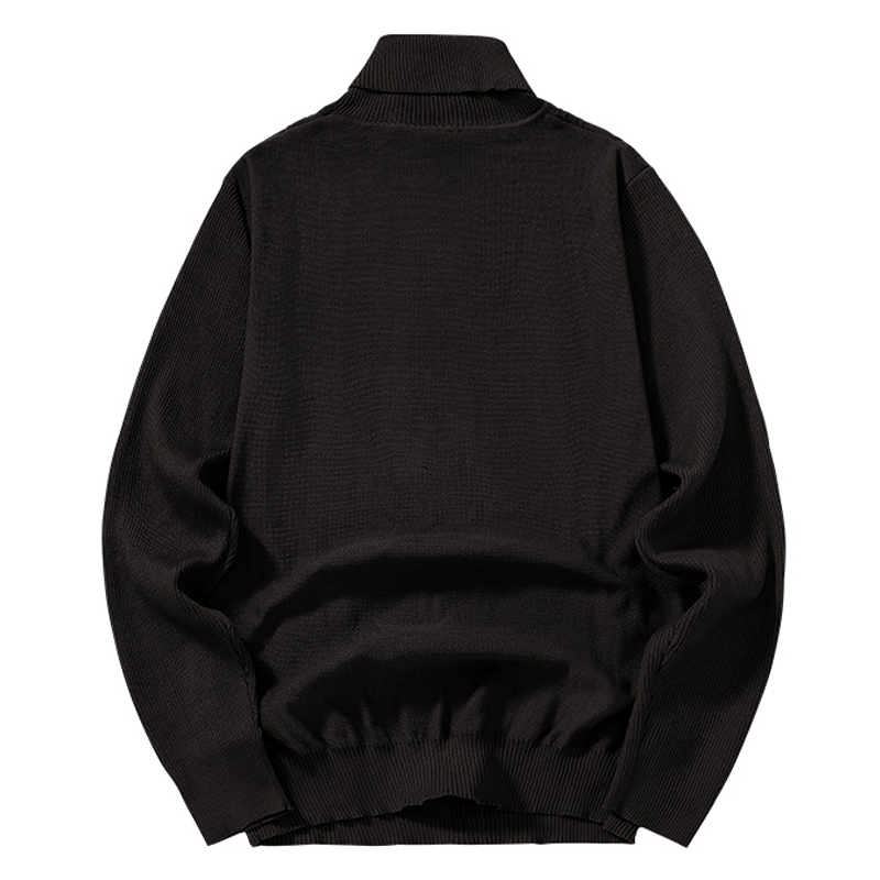 Men's Casual Cable Knit Turtleneck Pullover Sweater